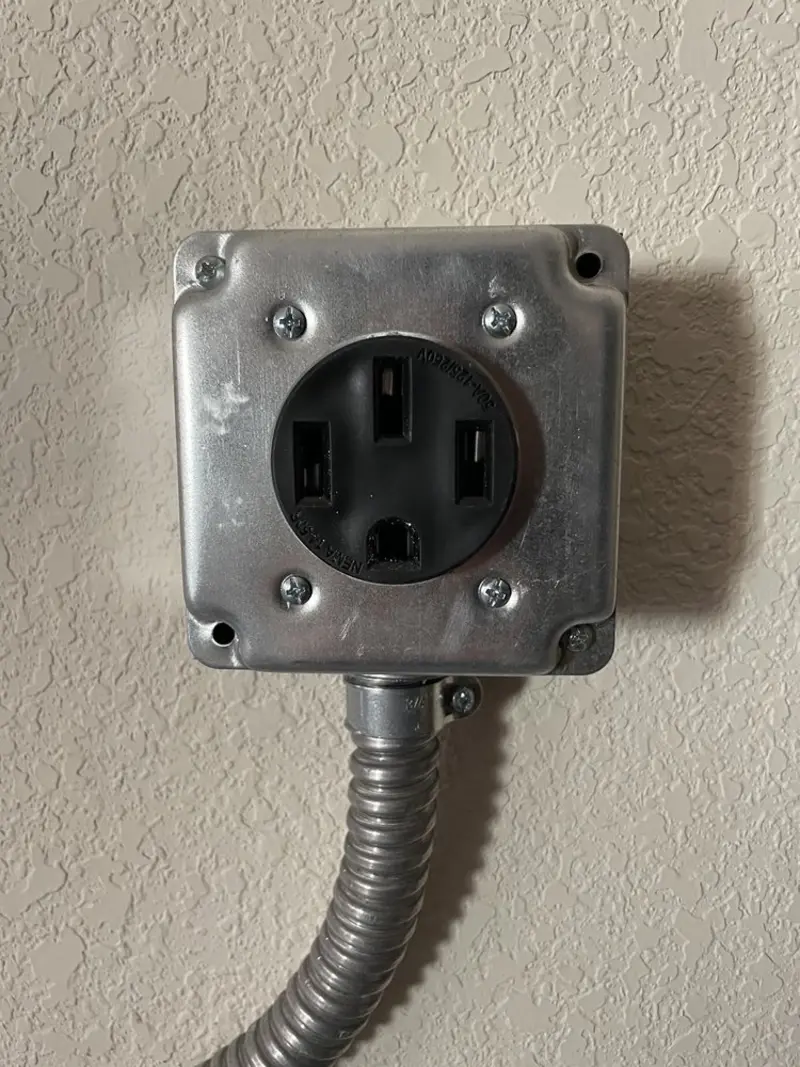 NEMA 14-50 outlet installed for Electrical Panel Upgrade in Corona